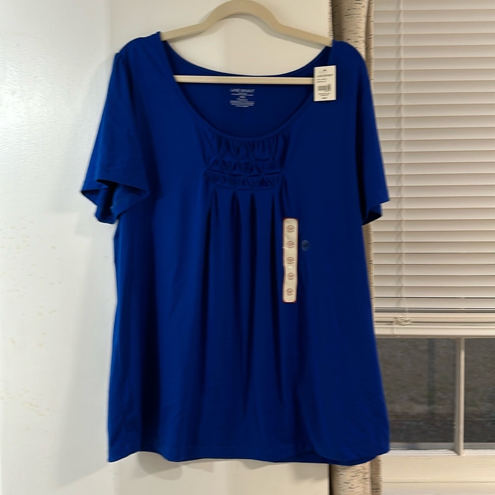 NWT LANE BRYANT SHORT SLEEVE ROYAL BLUE SIZE 18/20